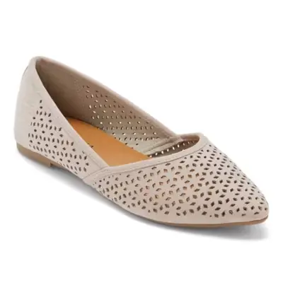 [Arizona Womens Julian Pointed Toe Ballet Flats - TAUPE 9 1/2 MEDIUM] Bailarinas Arizona Julian De Punta Puntiaguda Para Mujer - Gris Topo 9 1/2 Mediano | 198272315318 TRG188575209