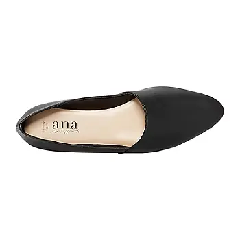 [A.N.A Womens Indio Pointed Toe Ballet Flats - BLACK 6 1/2 MEDIUM] Bailarinas De Punta Puntiaguda A.N.A. Para Mujer, Color Indio - Negro, 6 1/2 Mediano | R1N0000007Byv3 TRG187799376
