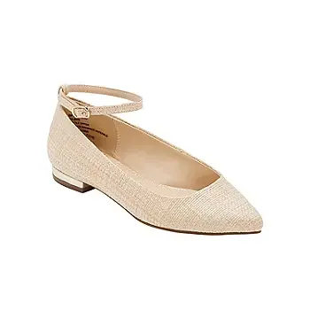 [Liz Claiborne Womens Calico Pointed Toe Ballet Flats - NATURAL 11 MEDIUM] Bailarinas De Punta Puntiaguda Calico Para Mujer De Liz Claiborne - Natural 11 Mediano | R1N0000007Hf80 TRG187862661