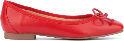 [New York & Company Womens Paulina Ballet Flats - RED 10 MEDIUM] Bailarinas Paulina Para Mujer De New York & Company - Rojo 10 Mediano | TRG192761651