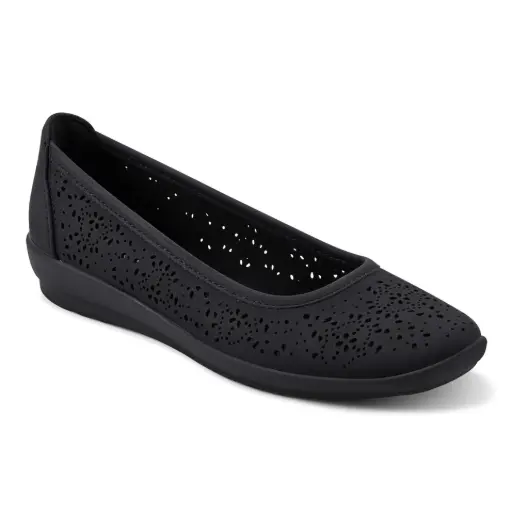 [Easy Street Womens Thrill Ballet Flats - Black Crnkld Patnt BLACK CRINKLED PATNT 12 WIDE] Bailarinas Thrill Para Mujer De Easy Street - Estampado Arrugado Negro - Estampado Arrugado Negro - 12 De Ancho | TRG192763130