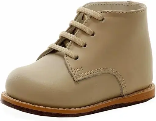 [Josmo Boys Beige Leather Lace Up Boots] Botas Con Cordones De Cuero Beige Para Niño Josmo | 699302049031 TRG188575457
