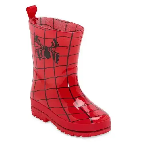[Disney Collection Boys Marvel Spiderman Rain Boots - RED 11-12] Botas De Lluvia Disney Collection Para Niño De Marvel Spiderman - Rojo 11-12 | 887734663813 TRG187600644