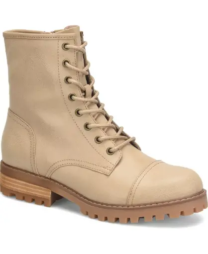 [Boc Womens Amaih Flat Heel Lace Up Boots - CREAM 10 MEDIUM] Botas De Tacón Plano Con Cordones Amaih Para Mujer De Boc - Crema 10 Mediano | TRG192071861