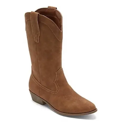 [Arizona Womens Maybrook Block Heel Cowboy Boots - TAN 8 1/2 MEDIUM] Botas Vaqueras De Tacón Cuadrado Maybrook Para Mujer De Arizona - Tan 8 1/2 Mediano | TRG192805487