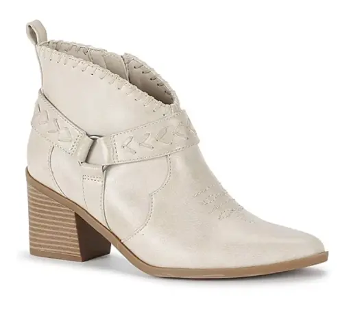 [Frye And Co . Womens Palma Stacked Heel Booties - STONE 10 MEDIUM] Botines De Tacón Alto Palma Para Mujer De Frye & Co. - Piedra 10 Mediano | TRG185043328