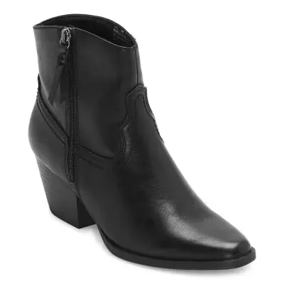 [Frye And Co . Womens Savi Stacked Heel Booties - BLACK 11 MEDIUM] Botines De Tacón Alto Savi Para Mujer De Frye & Co. - Negro 11 Mediano | TRG192763709
