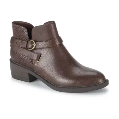 [Baretraps Womens Sienna Stacked Heel Booties - DARK BROWN 11 MEDIUM] Botines De Tacón Apilado Sienna Para Mujer De Baretraps - Marrón Oscuro 11 Mediano | TRG192805533