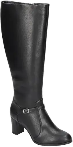 [Easy Street Womens Missy Block Heel Booties - BLACK LAMY 9 WIDE] Botines De Tacón Cuadrado Missy Para Mujer De Easy Street - Negro Lamy 9 Ancho | TRG185044814