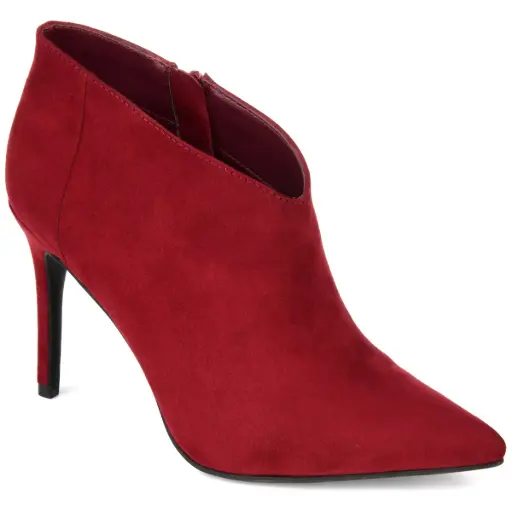 [Journee Collection Womens Demmi Stiletto Heel Booties - RED 9 MEDIUM] Botines De Tacón De Aguja Demmi Para Mujer De La Colección Journee - Rojo 9 Mediano | TRG185045714