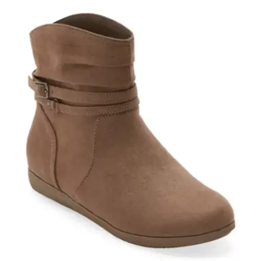 [St. John`S Bay St. John's Bay Womens Kinley Flat Heel Booties - TAUPE 7 1/2 MEDIUM] Botines De Tacón Plano Kinley Para Mujer De St. John'S Bay - Gris Topo 7 1/2 Mediano | R1N0000007W4X8 TRG187798653