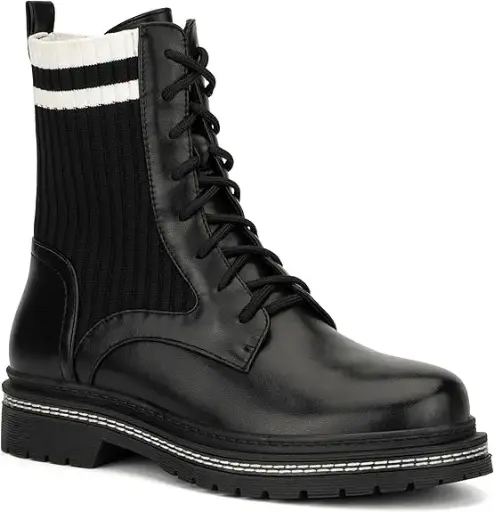 [Torgeis Womens Skye Flat Heel Booties - Black 10 Medium] Botines De Tacón Plano Skye Para Mujer De Torgeis - Negro, Talla 10 Mediana | TRG185043887