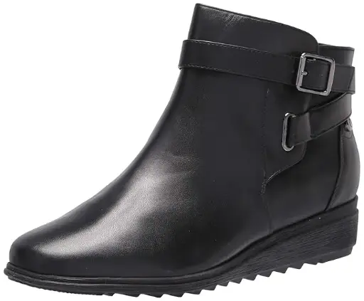 [Easy Spirit Womens Yara Flat Heel Booties - BLACK 9 WIDE] Botines De Tacón Plano Yara Para Mujer De Easy Spirit - Negro 9 Ancho | TRG185044795