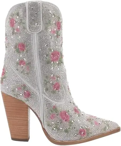 [Dingo Womens Neon Moon Stacked Heel Booties - FLORAL 7 1/2 MEDIUM] Botines Dingo De Tacón Apilado Neon Moon Para Mujer - Floral 7 1/2 Mediano | 887520351207 TRG188367935 Botas