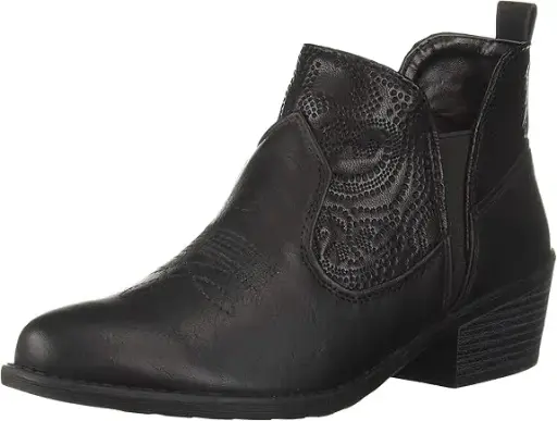 [Easy Street Womens Legend Block Heel Booties - BLACK 10 WIDE] Botines Easy Street Legend De Tacón Cuadrado Para Mujer - Negro 10 Ancho | TRG192763101