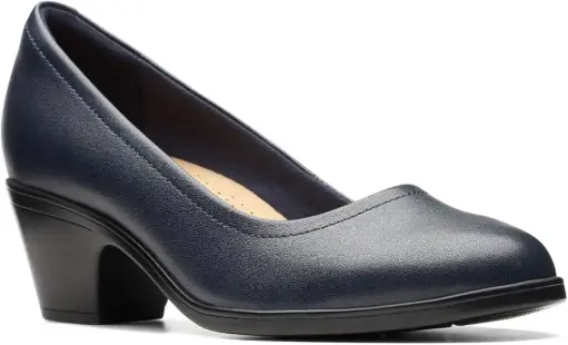 [Clarks Of England Clarks Womens Emily Ruby Block Heel Pumps - BLACK 8 1/2 MEDIUM] Clarks Of England Zapatos De Tacón Cuadrado Emily Ruby Para Mujer - Negro 8 1/2 Mediano | 889003392462 TRG187799059