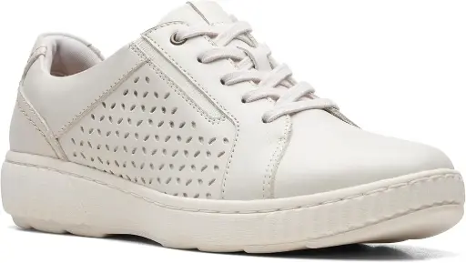 [Clarks Of England Clarks Womens Caroline Ella Oxford Shoes - WHITE 9 1/2 MEDIUM] Clarks Of England Zapatos Oxford Caroline Ella Para Mujer - Blanco 9 1/2 Mediano | 889002988437 TRG188552353