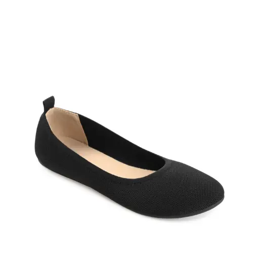 [Journee Collection Womens Jersie Ballet Flats - BLACK 10 WIDE] Colección Journee - Bailarinas De Punto Para Mujer - Negro, 10 Ancho | 194593666436 TRG188556606