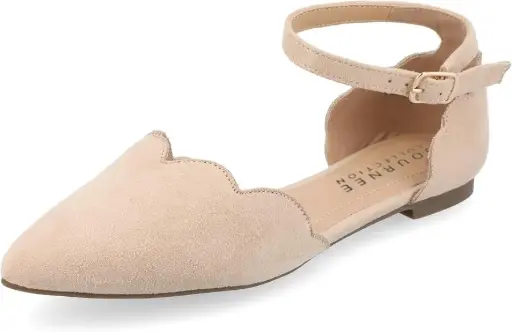 [Journee Collection Womens Lana-Wd Pointed Toe Ballet Flats-Wide Width - NUDE 11 WIDE] Colección Journee Lana-Wd - Bailarinas De Punta Ancha Para Mujer - Nude 11 Ancho | 194593672512 TRG187799105