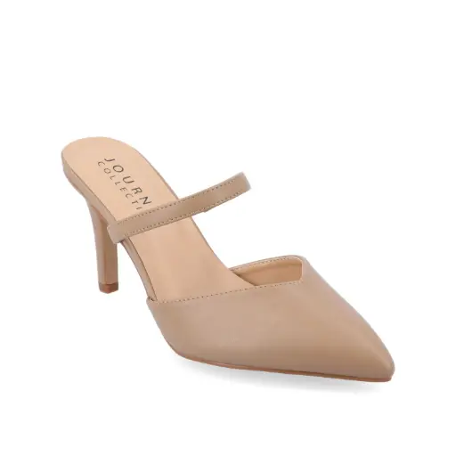 [Journee Collection Womens Yvon Pointed Toe Stiletto Heel Pumps - MOCHA 11 MEDIUM] Colección Journee Yvon - Zapatos De Tacón De Aguja Con Punta Puntiaguda Para Mujer - Mocha 11 Mediano | TRG191580774