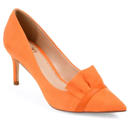 [Journee Collection Womens Marek Heeled Pump - Orange 9 Medium] Colección Journee Zapatos De Tacón Marek Para Mujer - Naranja, Talla 9 (Mediano) | TRG185044923