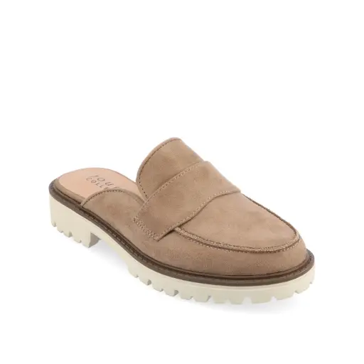 [Journee Collection Womens Miycah Slip-On Shoe - TAUPE 7 MEDIUM] Colección Journee, Zapato Sin Cordones Miycah Para Mujer - Gris Topo 7 Mediano | TRG192805583