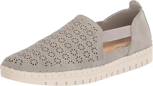 [Easy Street Womens Megafresh Slip-On Shoe - Grey 11 Wide] Easy Street - Zapatillas Sin Cordones Megafresh Para Mujer, Color Gris, Talla 11 | 196371201112 TRG187799243
