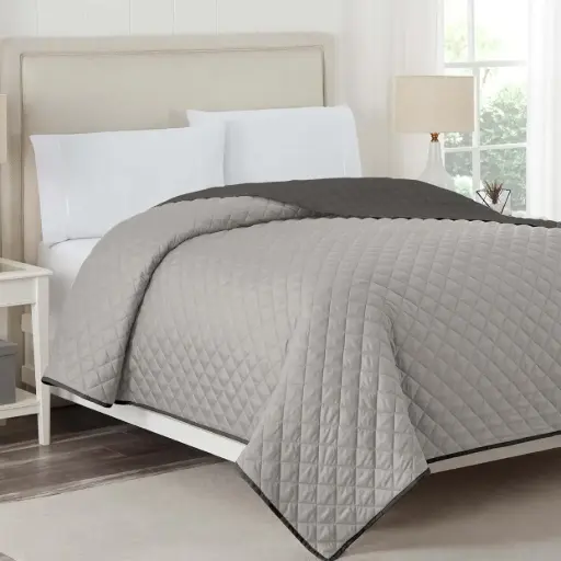 [Martex Reversible Reversible Quilt - LIGHT GREY ONE SIZE - no se encontro] Edredón Reversible Martex - Gris Claro Talla Única - No Se Encontró | 28828953674 28828953674