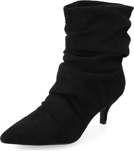 [Journee Collection Womens Jo Kitten Heel Booties - BLACK 8 1/2 MEDIUM] Journee Collection Botines Jo Kitten Heel Para Mujer - Negro 8 1/2 Mediano | 52574805604