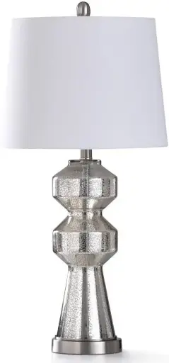 [Stylecraft Tiered Set Of 2-Pc. Lamp Set - MERCURY GLASS ONE SIZE] Juego De Lámparas Escalonadas Stylecraft - Vidrio De Mercurio | 720354970445 TRG184301933