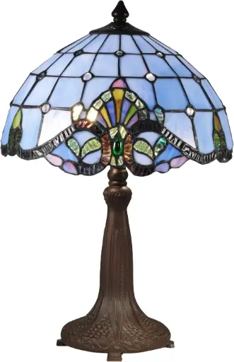 [Dale Tiffany ' Blue Baroque Table Lamp - MULTI ONE SIZE] Lámpara De Mesa Barroca Azul Dale Tiffany - Multicolor Talla Única | 20258137167 TRG188066472