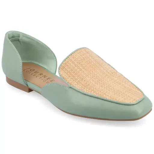 [Journee Collection Womens Kennza Square Toe Loafers - SAGE 11 MEDIUM] Mocasines Con Punta Cuadrada Kennza Para Mujer De Journee Collection - Sage 11 Medium | TRG192805490