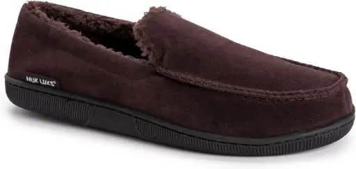 [Muk Luks - Loafer Slippers Muk Luks Brown M] Muk Luks - Pantuflas Tipo Mocasín Muk Luks Marrón M | TRG192813469