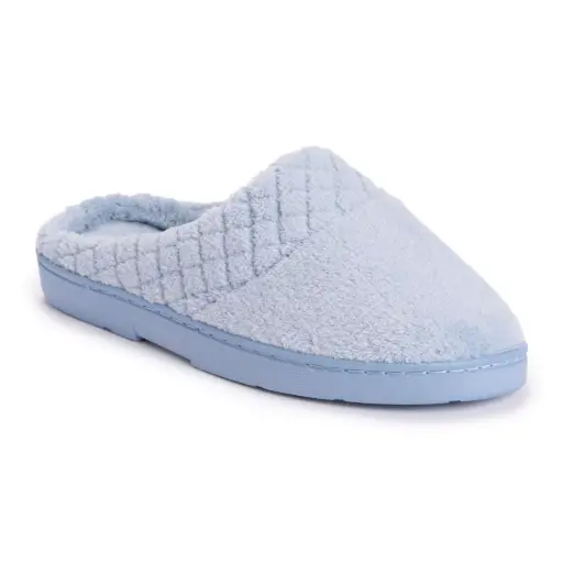 [MUK LUKS 15632428-M Women's Quilted Clog Slipper, Blue, M (7-8)] Muk Luks 15632428-M - Zueco Acolchado Para Mujer, Color Azul, Talla M (7-8) | TRG192813543