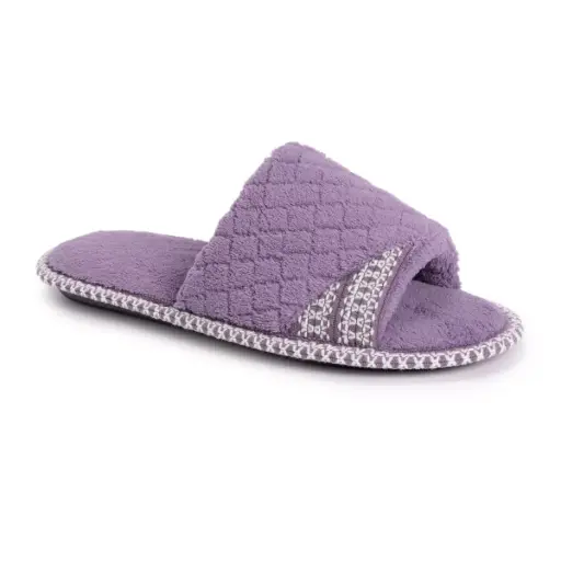 [MUK LUKS Women's Sally Open Toe Scuff Slipper, Lilac, M (7-8)] Pantuflas Muk Luks Sally Con Puntera Abierta Para Mujer, Color Lila, Talla M (7-8) | 33977394155 TRG187862705