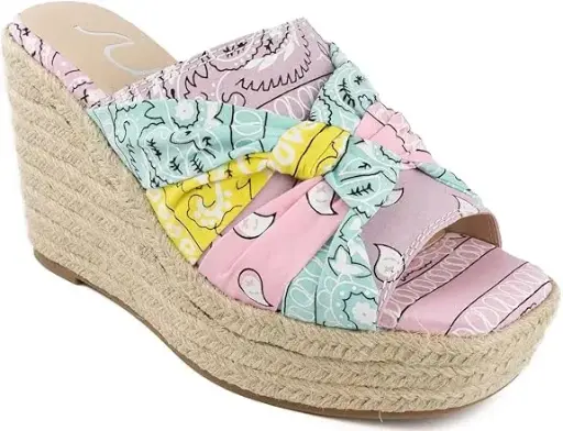 [Sugar HARLEM WEDGE SANDAL - Pastel Multi 9 Medium] Sandalia De Cuña Sugar Harlem - Pastel Multi 9 Medium | 196050311507 TRG187797080