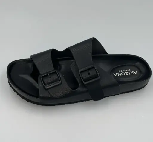 [Arizona Fireside Womens Footbed Sandals - BLACK 9 MEDIUM] Sandalias Arizona Fireside Con Plantilla Para Mujer - Negro 9 Mediano | 198272240832 TRG188552116