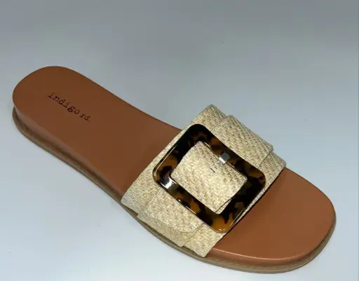 [Indigo Rd. Tarrice Womens Footbed Sandals - NATURAL 9 1/2 MEDIUM] Sandalias Con Plantilla Para Mujer Tarrice De Indigo Rd. - Natural 9 1/2 Mediano | TRG191579360