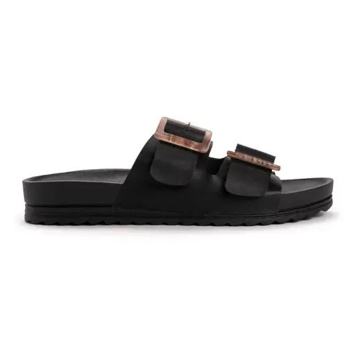 [Muk Luks Womens Grand Cayman Strap Sandals - BLACK 9 MEDIUM] Sandalias Con Tiras Grand Cayman Para Mujer De Muk Luks - Negro 9 Mediano | 33977641709 TRG188575047