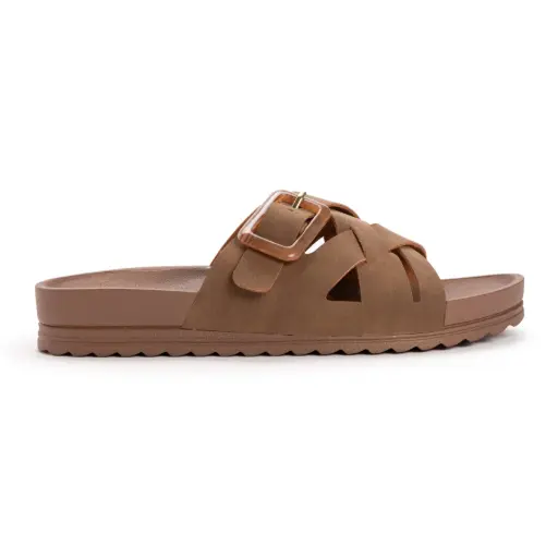 [Muk Luks Womens Grand Shayna Strap Sandals - CHOCOLATE 9 MEDIUM] Sandalias Con Tiras Grand Shayna Para Mujer De Muk Luks - Chocolate 9 Mediano | TRG191580355