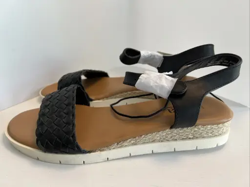 [A.N.A Womens Liah Strap Sandals - BLACK 8 1/2 MEDIUM] Sandalias Con Tiras Liah Para Mujer De A.N.A. - Negro 8 1/2 Mediano | TRG191657322