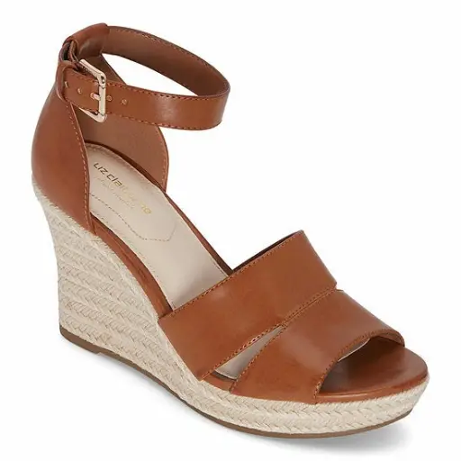[Liz Claiborne Womens Amaro Wedge Sandals - COGNAC 9 MEDIUM] Sandalias De Cuña Amaro Para Mujer De Liz Claiborne - Cognac 9 Mediano | TRG192803825