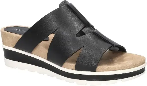 [Easy Street Womens Mauna Wedge Sandals - BLACK 9 MEDIUM] Sandalias De Cuña Mauna Para Mujer De Easy Street - Negro 9 Mediano | TRG191575580