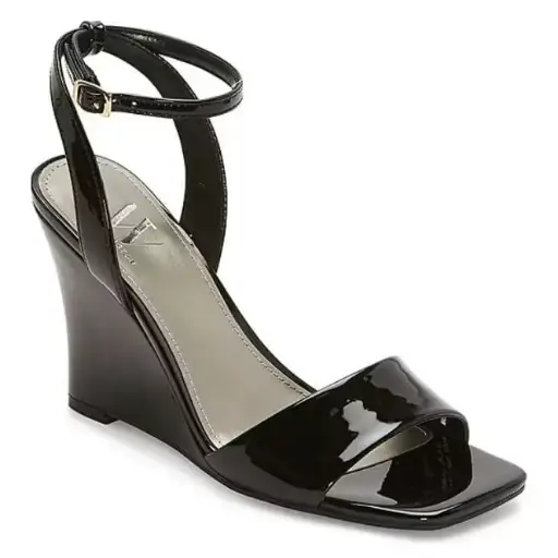 [Worthington Womens Navin Wedge Sandals - BLACK 6 1/2 MEDIUM] Sandalias De Cuña Navin Para Mujer Worthington - Negro 6 1/2 Mediano | R1N000000Su743 TRG188372466