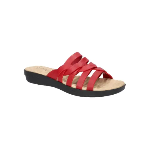 [Easy Street Womens Sheri Wedge Sandals - RED 10 WIDE] Sandalias De Cuña Sheri Para Mujer De Easy Street - Rojo 10 Ancho | 193073962204 TRG187799345