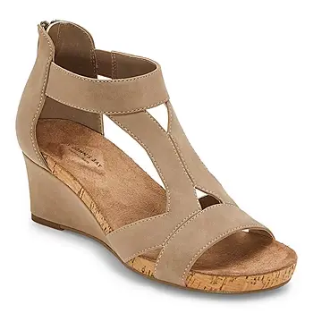 [St. John`S Bay St. John's Bay Womens Taz Wedge Sandals - PORCHINI 8 MEDIUM] Sandalias De Cuña Taz Para Mujer De St. John'S Bay - Porchini 8 Medium | 198272025408 TRG188384023