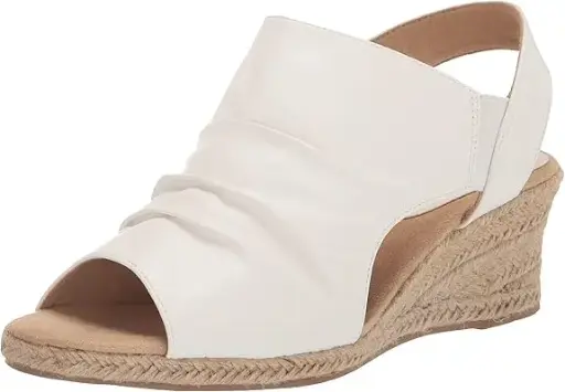 [Easy Street Womens Teje Wedge Sandals - WHITE 9 NARROW] Sandalias De Cuña Teje Para Mujer De Easy Street - Blanco 9 Estrecho | 196371302673 TRG187804196