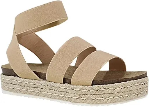 [Yoki Womens Chiara-10 Wedge Sandals - BEIGE 9 MEDIUM] Sandalias De Cuña Yoki Chiara-10 Para Mujer - Beige 9 Mediano | 888125903938 TRG188552103
