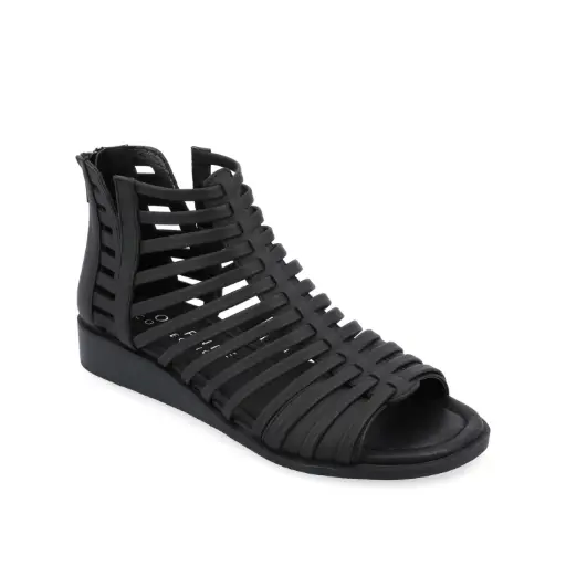 [Journee Collection Womens Delilah Gladiator Sandals - BLACK 11 MEDIUM] Sandalias De Gladiador Delilah Para Mujer De La Colección Journee - Negro 11 Mediano | 52574786712 TRG187601262