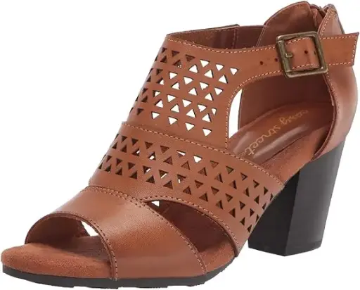 [Easy Street Womens Adara Heeled Sandals - LUGGAGE 8 MEDIUM] Sandalias De Tacón Adara Para Mujer De Easy Street - Equipaje 8 Mediano | 193073600984 TRG187602942